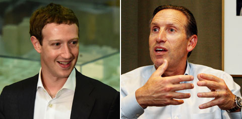 마크 저커버그 페이스북 CEO /  하워드 슐츠 스타벅스 회장