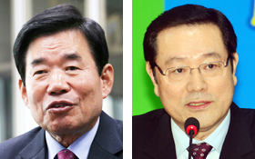 김진표 국정자문委위원장, 이용섭 일자리委부위원장.