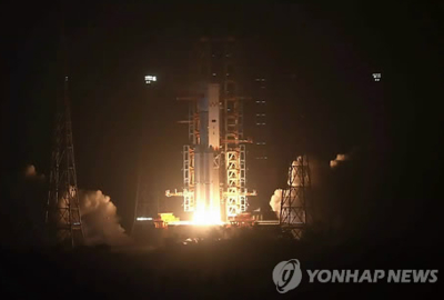 중국 첫 화물우주선 텐저우 1호가 4월20일 성공적으로 발사되고 있다. /연합뉴스