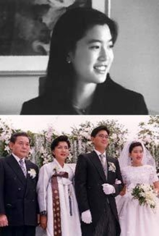 이재용씨의 부인 임세령씨. 1998년 6월 8일 경기도 용인 호암미술관 정원에서 열린 결혼식 모습.