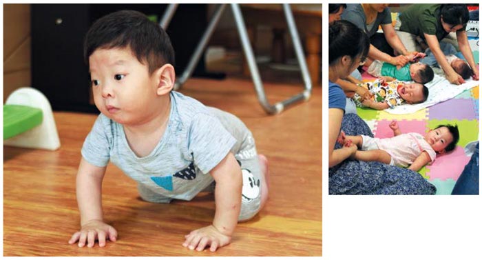 교정나이 27개월인 이른둥이 지훈(가명)이.