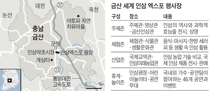 충남 금산 지도