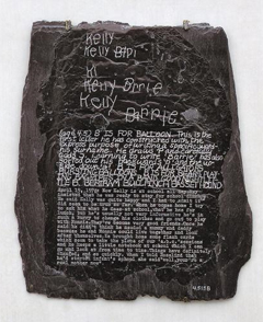메리 켈리, ‘산후 기록’ 중에서, 1973~1979년, 종이, 레진, 석판, 크기 20×25.5㎝, 온타리오 아트 갤러리 소장.