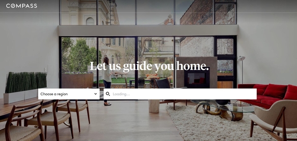 미국 부동산 중개 서비스 기업 컴파스의 홈페이지. /컴파스 홈페이지