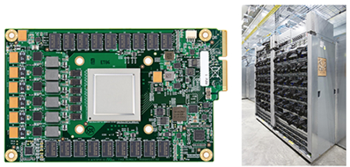 구글이 공개한 인공지능 칩 텐서프로세싱유닛(TPU)의 모습.