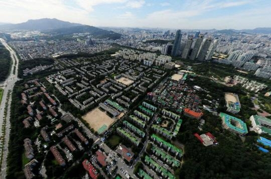 하늘에서 바라본 강남구 개포동 개포주공1단지 일대. /네이버 항공지도 캡처