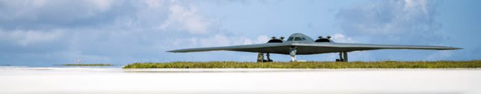 지난 8일 태평양 괌에 있는 앤더슨 공군기지에 배치된 미군의 전략폭격기 B-2 ‘스피릿’