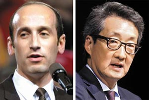 스티븐 밀러(왼쪽), 빅터 차