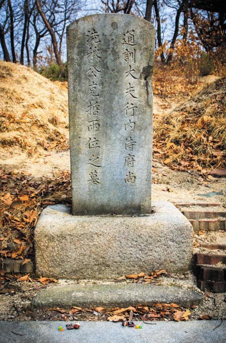 서울 도봉구 내시산에 있는 내시 승극철 부부 묘.