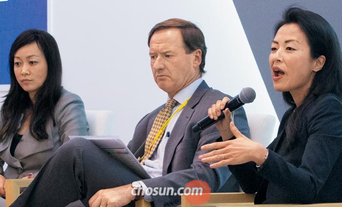 왼쪽부터 수미 테리 CSIS 선임연구원, 브루스 클링너 헤리티지재단 선임연구원, 박정현 브루킹스연구소 한국석좌.