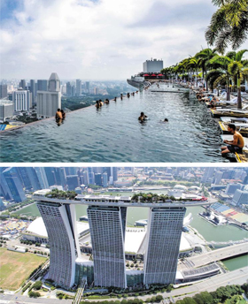 ë§ë¦¬ë ë² ì´ ìì¦(Marina Bay Sands), ìê³µ: ìì©ê±´ì¤, 2010ë.