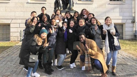 미국 보스턴에서 2018 이화-하버드 아시아 국제교류 프로그램에 참가한 학생들.