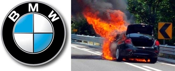  지난 2일 영동고속도로에서 화재가 발생한 BMW 520d 차량. /강원지방경찰청 제공