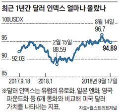 최근 1년간 달러 인덱스 얼마나 올랐나