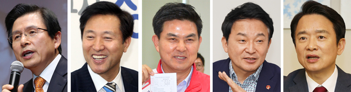 황교안, 오세훈, 김태호, 원희룡, 남경필.