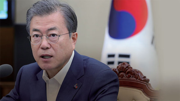 지난 3월 25일 청와대 여민관에서 열린 수석보좌관 회의에서 문재인 대통령이 모두발언하고 있다. / 뉴시스