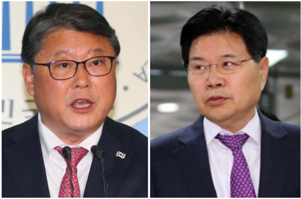 대한애국당 조원진 대표(왼쪽)과 자유한국당 홍문종 의원/조선일보 DB