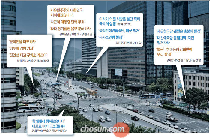 광화문 현수막 일주일 관찰기