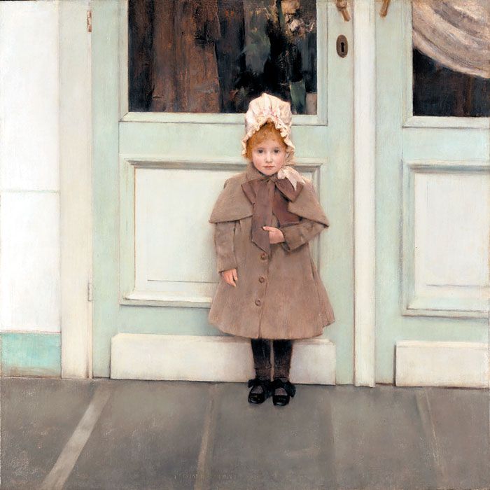 페르낭 크노프, 잔 케퍼의 초상, 1885년, 캔버스에 유채, 80x80㎝, 로스앤젤레스 J. 폴 게티 박물관 소장.