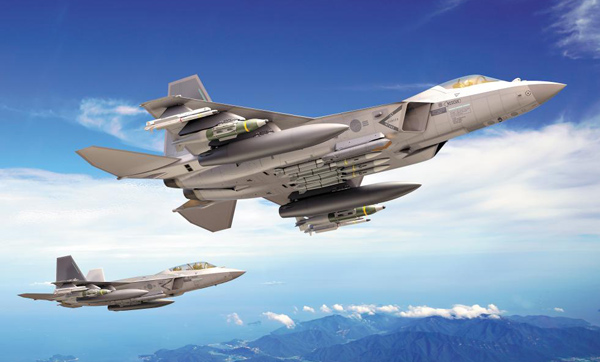

 F-16   ǥ  2026 ߵ ѱ (KF-X).  ADEX 2019 ȸ KF-X ǹ ũ () ó ȴ.