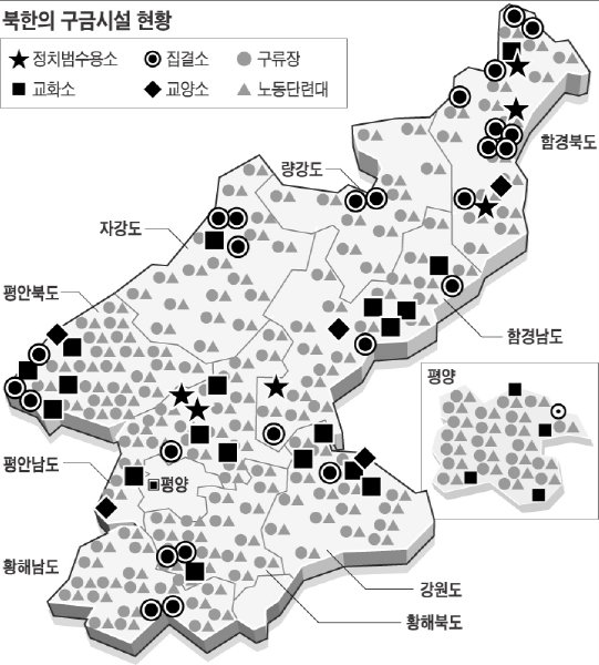 북한 구금시설 현황/조선일보DB