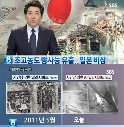 일본 방사능 수증기 유출 /SBS 뉴스 화면 캡처