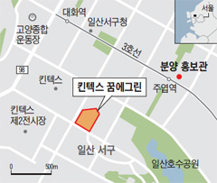 한화건설 킨텍스 꿈에그린 위치도