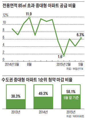 중대형 아파트 공급 비율