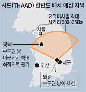 사드, 中 눈치보느라 경북 배치 유력한데… - 조선닷컴 - 정치 > 외교·안보