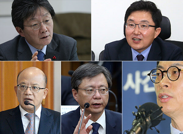 유승민 바른정당 의원, 김용태 바른정당 의원, 박한철 전 헌법재판소장, 우병우 전 청와대 민정수석, 이규철 특별검사보./조선일보DB