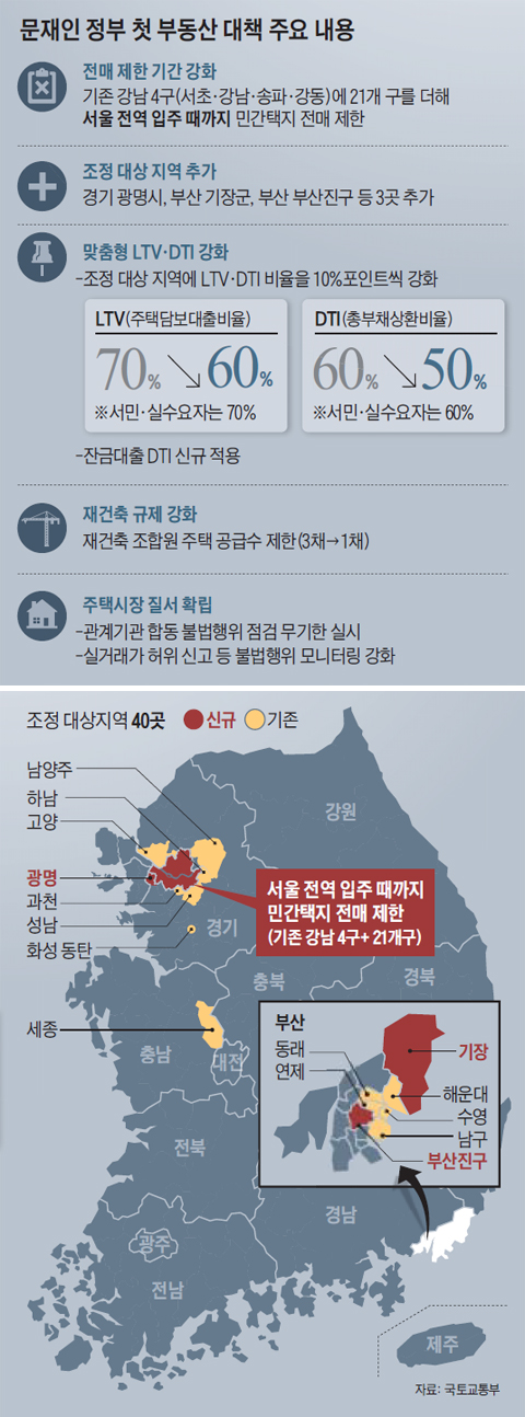 문재인 정부 첫 부동산 대책 주요 내용 정리 표