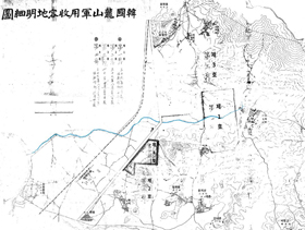 1906년 일본군의 토지 수용 관련 내부 문건에 포함된 옛 용산 지역 상세 지도.