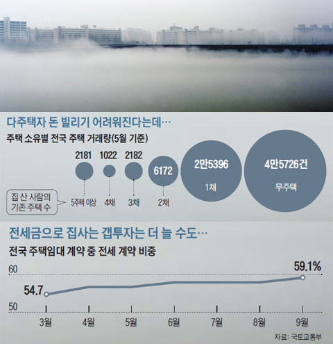 다주택자 돈 빌리기 어려워진다는데 그래프