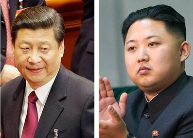 시진핑 중국 국가주석(왼쪽)과 김정은 북한 노동당 위원장. / AP·뉴시스·신화사
