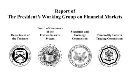 1999년 ‘금융시장에 관한 대통령 실무그룹(President's Working Group on Financial Markets)이 앨 고어 당시 부통령에게 제출한 보고서 표지. /미국 재무부