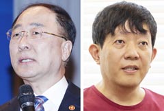 홍남기 부총리(왼쪽), 이재웅 쏘카 대표
