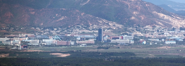 파주에서 바라본 개성의 모습./연합뉴스