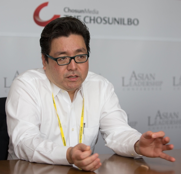 아시안리더십컨퍼런스 이틀째인 2019년 5월 15일 오후, 서울 중구 신라호텔 미팅룸에서 토머스 리 펀드스트랫 공동 설립자가 본지와 인터뷰를 갖고 있다. / 고운호 기자