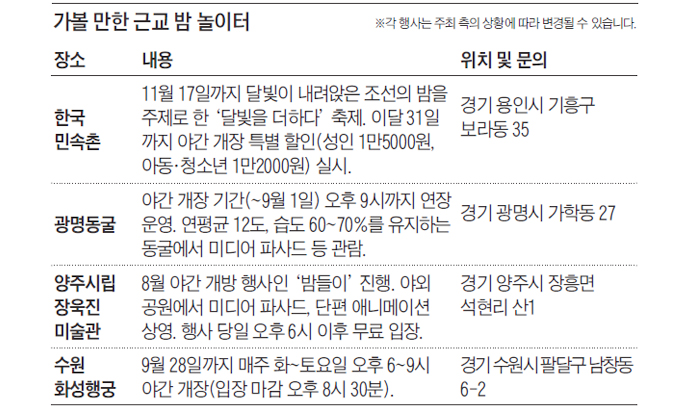 가볼 만한 근교 밤 놀이터