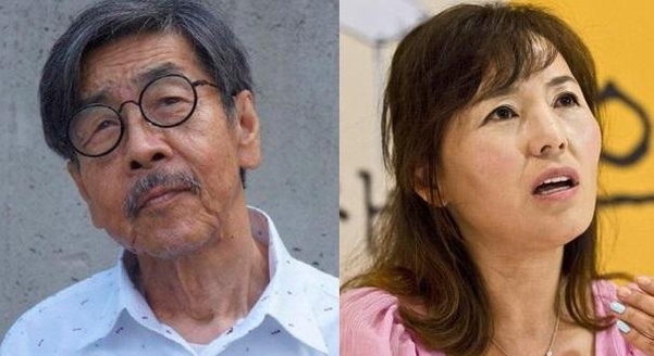 소설가 이외수와 공지영/조선DB