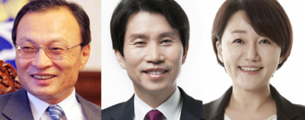 더불어민주당 이해찬 당대표, 이인영 원내대표, 이재정 대변인. /조선DB