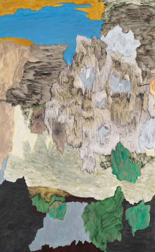 신작 회화 '설악산'(2019).