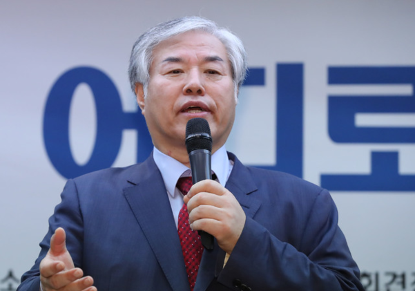 전광훈 한국기독교총연합회 대표회장 목사가 지난 6월 11일 서울 중구 프레스센터에서 열린 ‘대한민국 어디로 가고 있는가’ 기자회견에서 발언하고 있다. /뉴시스