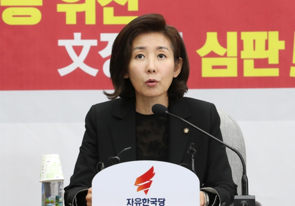 자유한국당 나경원 원내대표. /연합뉴스