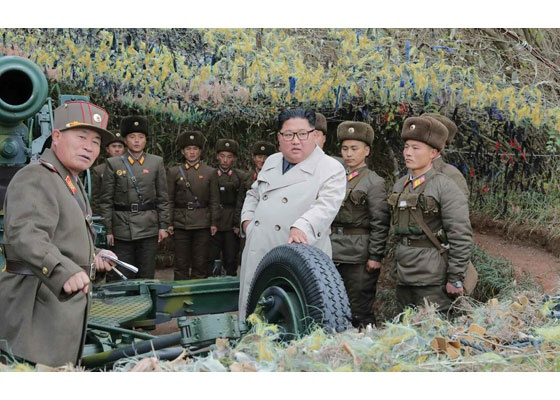 김정은 북한 국무위원장이 창린도 방어대를 방문해 현지 시찰을 했다고 북한 조선중앙통신이 25일 보도했다./노동신문
