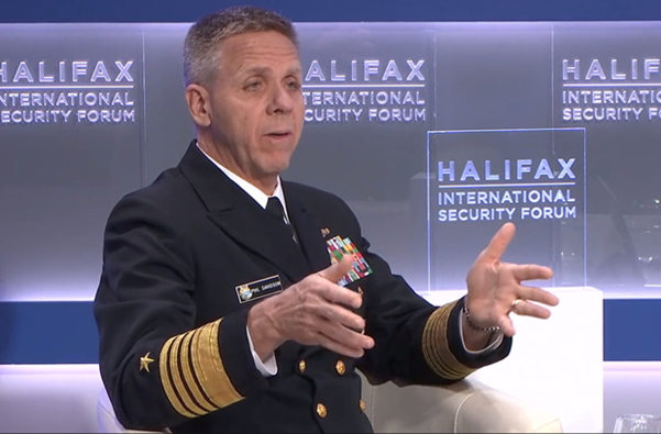 미국의 필립 데이비슨(Philip Davidson) 인도∙태평양 사령관이 지난 23일 캐나다에서 열린 안보관련 토론회에 발언하고 있다./RFA