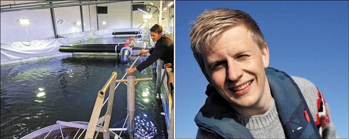 연어 양식업체 모위에서 일하는 28세 청년 요하네스 드리프트스테크니커(왼쪽). 오른쪽은 연어 수출 회사 '노르되이 시(Nordoy Sea)'를 창업한 노르웨이 청년 프레드릭 노르되이.