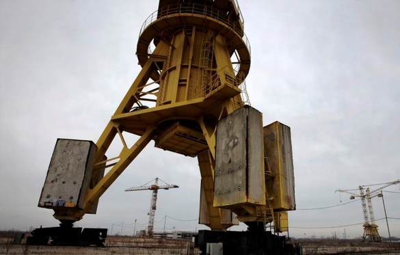 건설이 중단된 불가리아 제 2원전 벨레네 원전 건설 현장 모습./AP