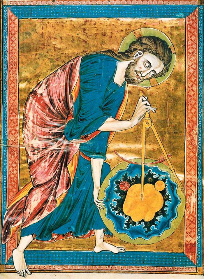 과학, 특히 기하학과 천문학은 대부분의 중세 학자들에게는 신과 직결되어 있었다. 13세기 때에는 컴퍼스가 신의 창조 행위를 상징했다. 신은 기하학적이고 조화로운 원리에 따라 우주를 창조했는데, 컴퍼스를 통해 이러한 원리를 추구하는 것은 신을 찾아 숭배하는 것과 같았다.