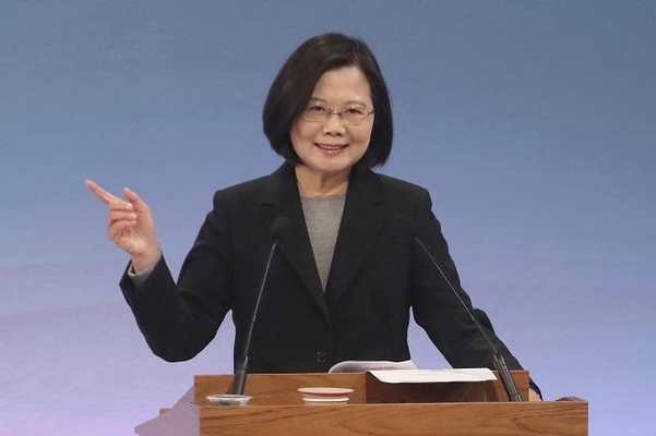 연임에 성공한 차이잉원 대만 총통./AP연합뉴스